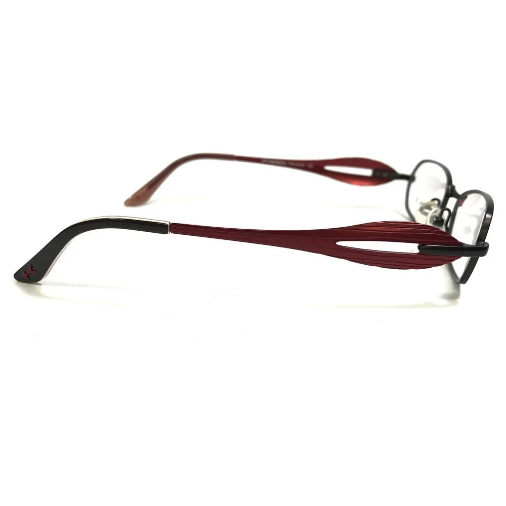 Morel Petite Eyeglasses Frames KOALI 6724K MR151 Black Red Rectangular 47-16-135